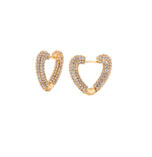 Load image into Gallery viewer, The Mini Heart Diamond Earrings