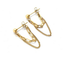Load image into Gallery viewer, The Multi Textured Drape Earrings