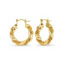 Load image into Gallery viewer, The Alyx Roped Up Textured Hoops