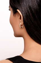 Load image into Gallery viewer, The Mini Rectangular Diamond Hoops