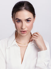 Load image into Gallery viewer, The Savannah Herringbone Roped Layered Necklace
